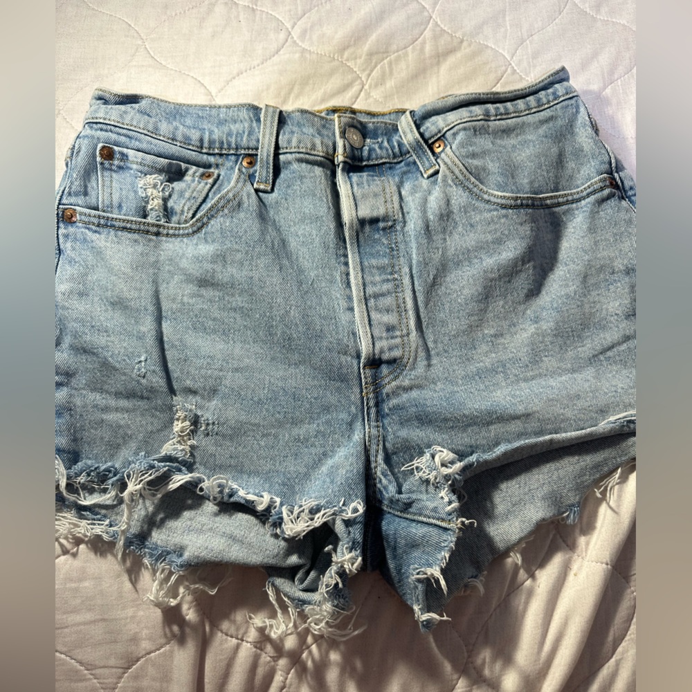Levi’s jean distress shorts